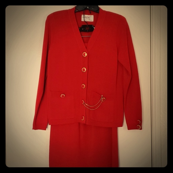 Laura Petites by Alyzia VintageKnitted Skirt suite - Picture 1 of 8